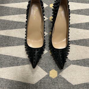 Black Studded Heels Size 42